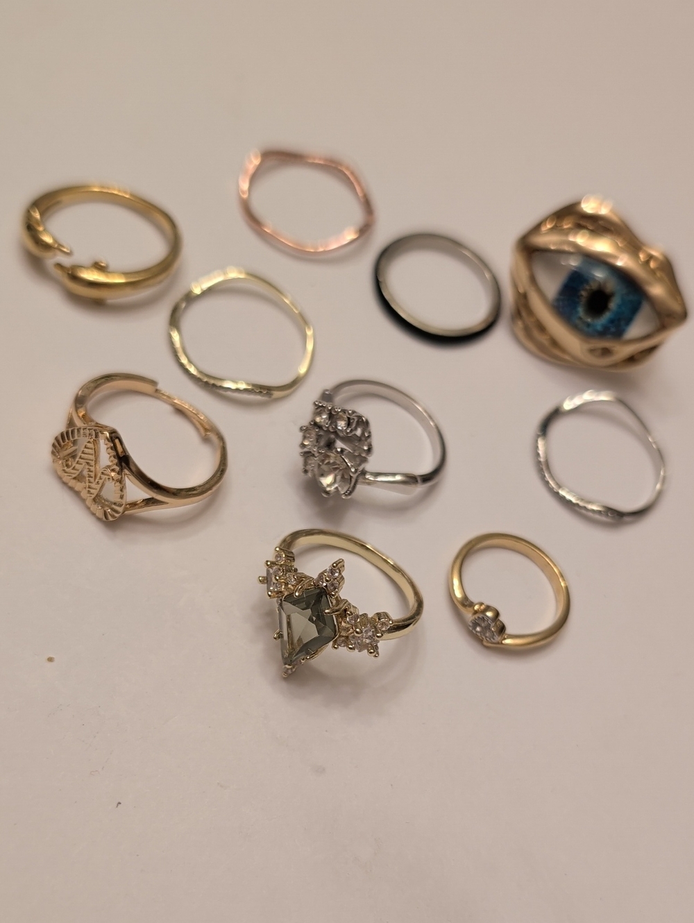 Multi-Style Women's Ring Set in Gold, Silver, Rose Gold